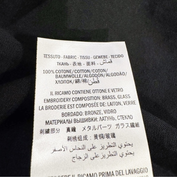 Gucci | Oversized Feline Print T-shirt Top Embroidered Beaded Size Small - Picture 9 of 11